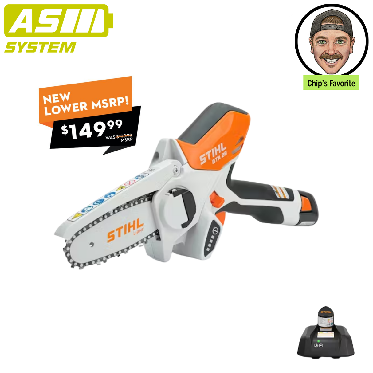 STIHL GTA 26 Battery Powered Garden Pruner with Battery & Charger