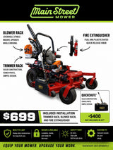 Trimmer Rack, Blower Rack & Fire Extinguisher Mount | Main Street Mower Winter Garden Special