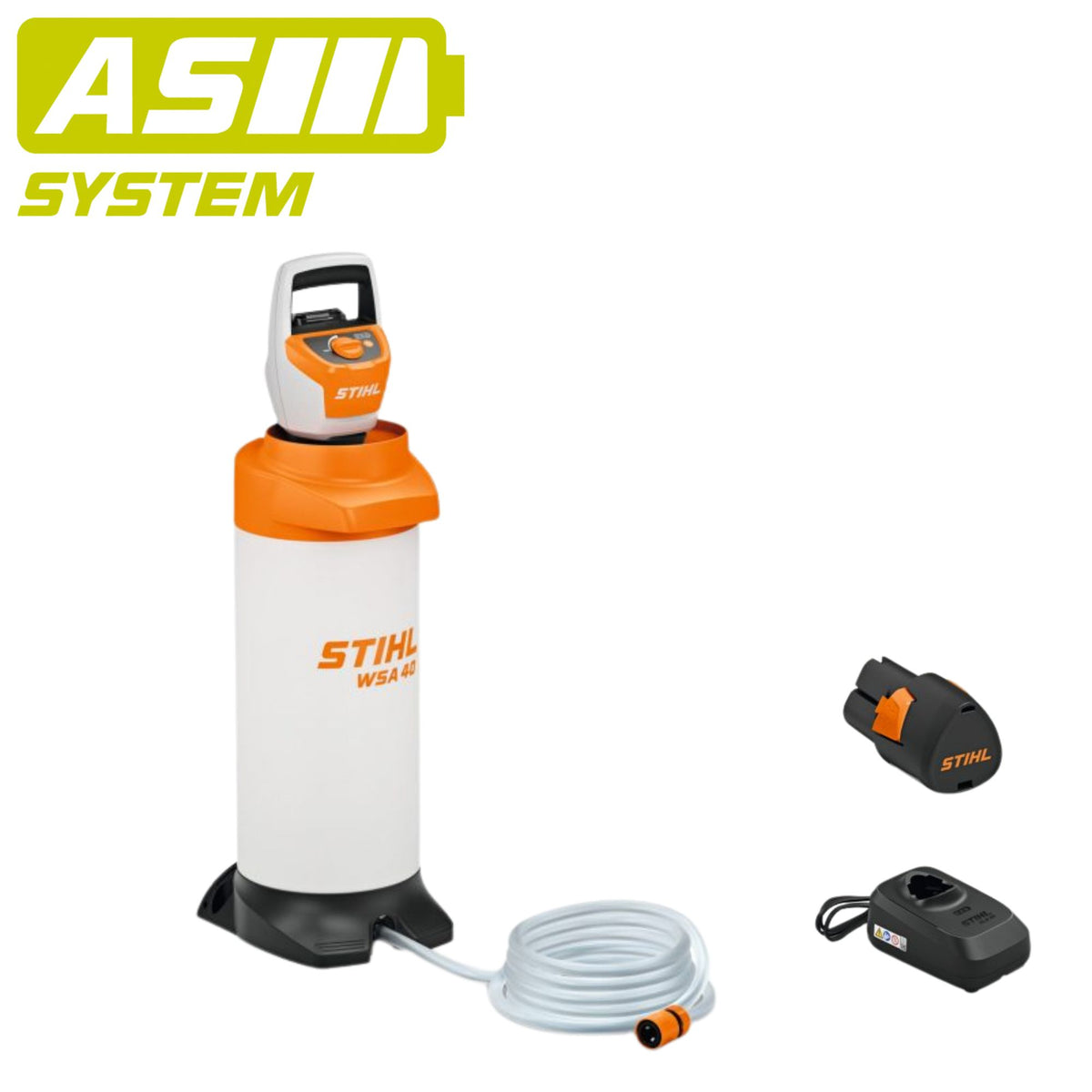 STIHL WSA 40 Battery Powered Pressured Water Tank for STIHL Cutquik w/ Battery and Charger